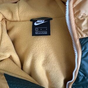 Nike Green and Yellow Fleece Jacket
